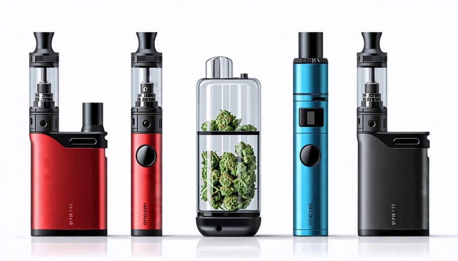 Different types of devices used to vape THC flower